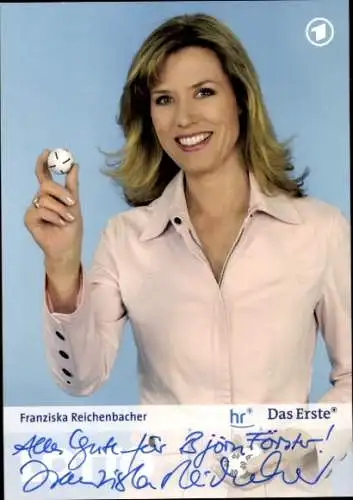 Ak Schauspielerin Franziska Reichenbacher, Portrait, Autogramm, ARD, Lotto