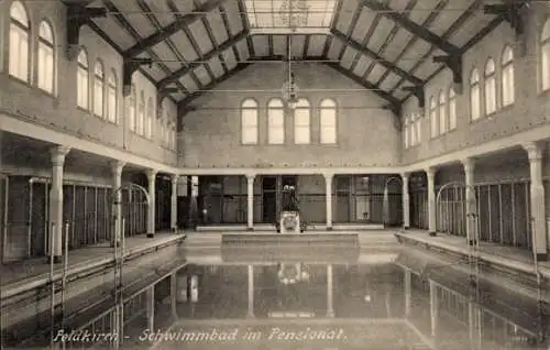 Ak Feldkirch Vorarlberg, Schwimmbad, Pensionat