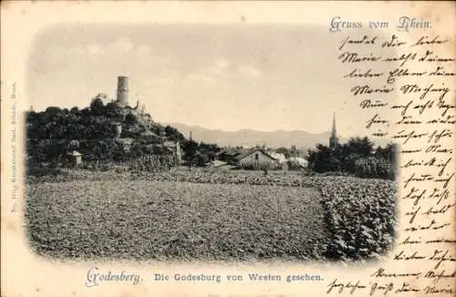 Ak Bad Godesberg Bonn am Rhein, Godesburg