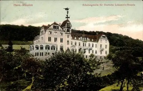 Ak Hann. Münden in Niedersachsen, Erholungsheim für Deutsche Lokomotiv-Beamte