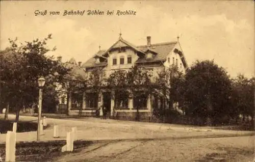 Ak Döhlen Seelitz, Blick auf den Bahnhof