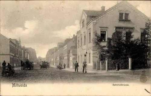 Ak Mittweida in Sachsen, Bahnhofstraße