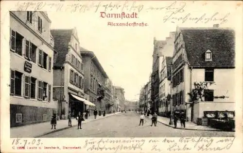 Ak Darmstadt in Hessen, Alexanderstraße