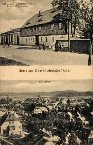 Ak Oberfriedersdorf Neusalza Spremberg in Sachsen, Kretscham Oberfriedersdorf Gasthof, Panorama