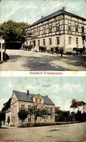 Ak Frankenau Mittweida in Sachsen, Gasthof, Schule