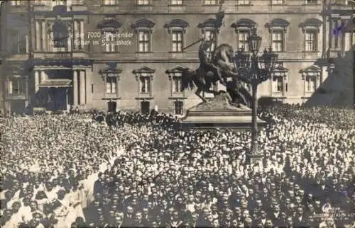 Ak Berlin Mitte, Schlosshof, 7000 Kinder vor dem Kaiser