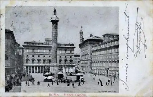 Ak Roma Rom Lazio, Piazza Colonna