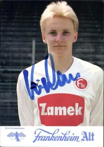 Autogrammkarte Fußball, Dirk Krümpelmann, Fortuna Düsseldorf