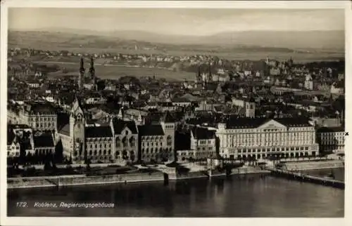 Ak Koblenz am Rhein, Regierungsgebäude