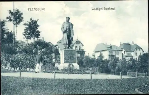 Ak Flensburg in Schleswig Holstein, Wrangel-Denkmal