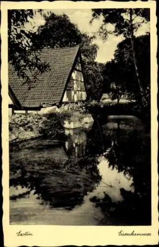 Ak Exten Rinteln an der Weser, Eisenhammer, Fachwerkhaus