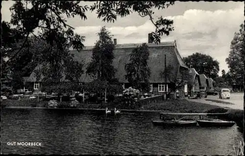 Ak Großenkneten in Oldenburg, Gut Moorbeck, G. Stolle, Ruderboote