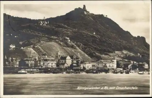 Ak Königswinter am Rhein, Drachenfels, Drachenburg