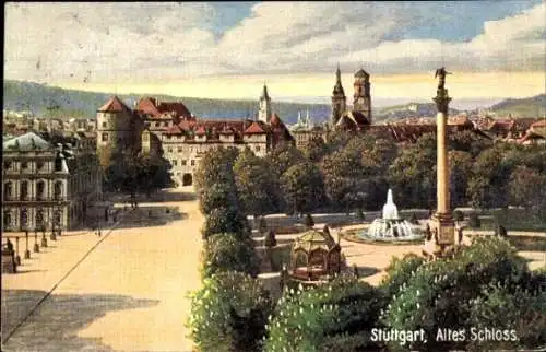 Ak Stuttgart in Württemberg, Altes Schloss