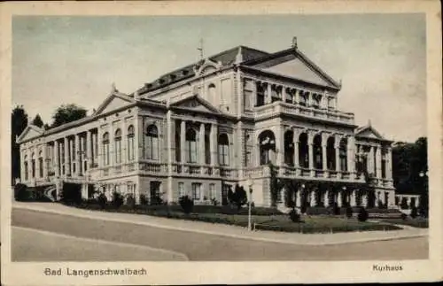 Ak Langenschwalbach Bad Schwalbach im Taunus, Kurhaus