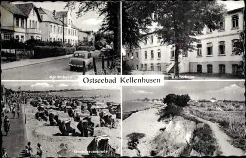 Ak Kellenhusen an der Ostsee in Ostholstein, Kinderheim, Strandpromenade, Dünenweg