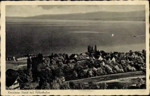 Ak Staad Konstanz am Bodensee, Teilansicht, Fährhafen