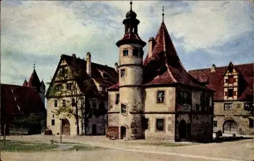 Ak Rothenburg ob der Tauber Mittelfranken, Hegereiter Haus im Spitalhof