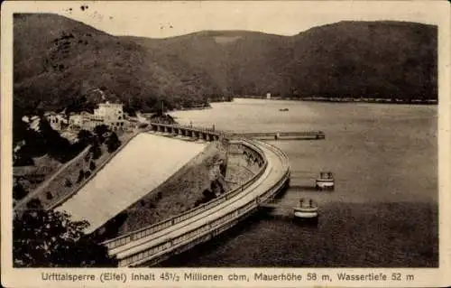 Ak Gemünd Schleiden in der Eifel, Urft-Talsperre