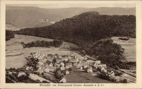 Ak Weinähr an der Lahn, Kloster Arnstein, Panorama