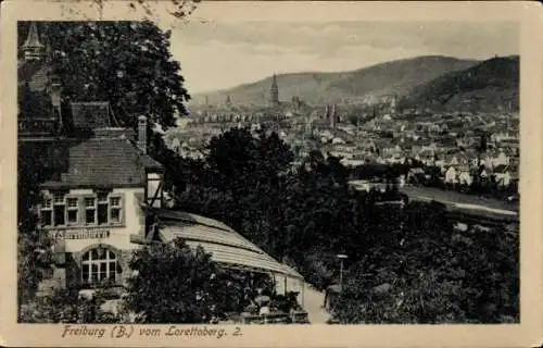 Ak Freiburg im Breisgau, Blick vom Lorettoberg 2., Panorama