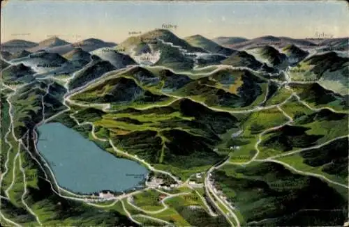 Ak Titisee Neustadt im Breisgau Hochschwarzwald, Panorama, Feldberg