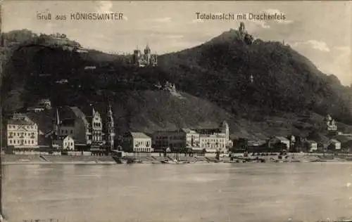 Ak Königswinter am Rhein, Drachenfels, Drachenburg