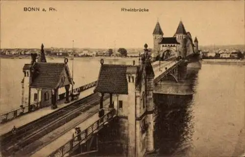 Ak Bonn am Rhein, Rheinbrücke