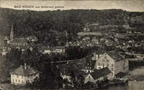 Ak Bad Kösen Naumburg an der Saale, Blick vom Gradierwerk, Gesamtansicht