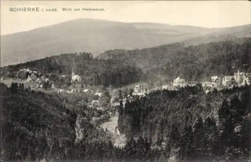 Ak Schierke Wernigerode im Harz, Blick von Helenenruh, Panorama