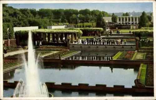 Ak Essen, Reichsgartenschau 1938, Wasser und Rosengarten