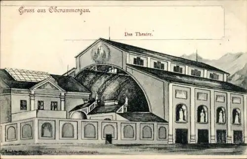 Ak Oberammergau in Oberbayern, Theater