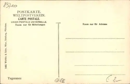 Ak Tegernsee in Oberbayern, Panorama