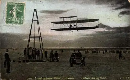 AK-Flugzeug Wilbur Wright, Rund um den Pylon