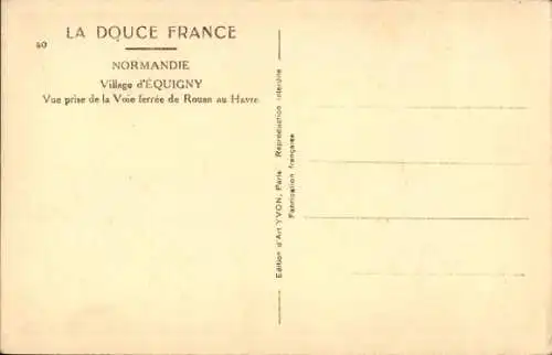 Ak Equigny Acquigny Eure, Teilansicht