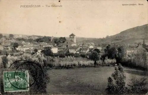 Ak Pierreclos Saône et Loire, Gesamtansicht