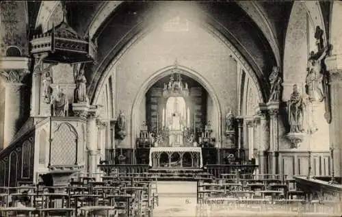 Ak Drancy Seine Saint Denis, Kirche, Innenansicht