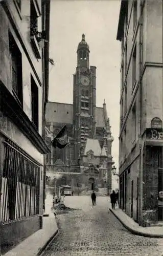 Ak Paris V, Montagne Sainte Geneviève, Kirche Saint Étienne du Mont