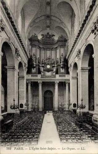 Ak Paris VI, Kirche St. Sulpice, Orgel