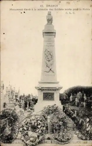 Ak Drancy Seine Saint Denis, Kriegerdenkmal