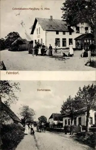 Ak Fahrdorf an der Schlei, Kolonialwarenhandlung, Dorfstraße