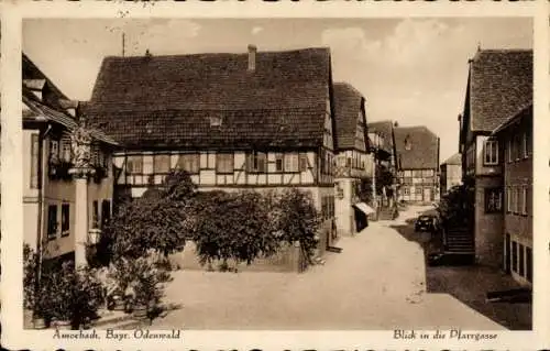 Ak Amorbach im Odenwald Unterfranken, Blick in die Pfarrgasse