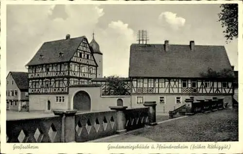 Ak Großostheim Unterfranken, Gendarmerie Gebäude, Pfründnerheim