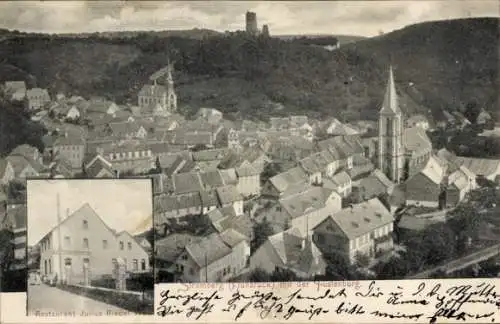 Ak Stromberg im Hunsrück, Gesamtansicht, Restaurant Julius Riedel