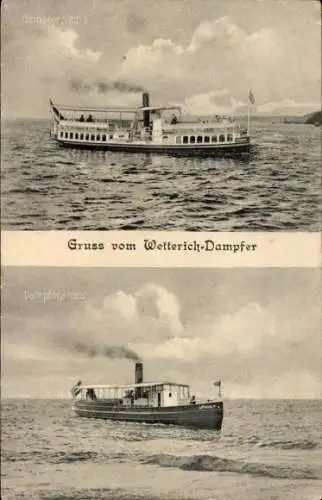 Ak Wetterich-Dampfer, Salondampfer Freya und Vesta