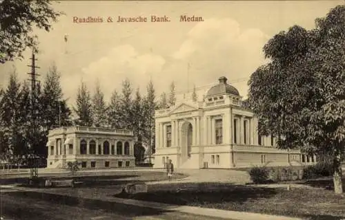 Ak Medan Sumatra Indonesien, Rathaus, Javasche Bank