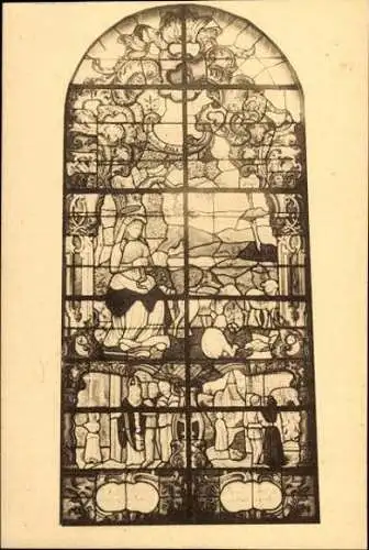 13 alte Ak Strythem, Die Kirchenfenster, verschiedene Ansichten