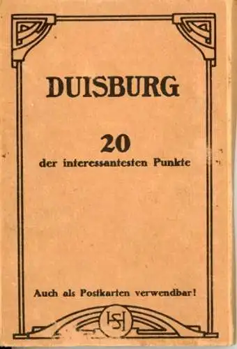 20 alte Ak Duisburg im Ruhrgebiet, im passenden Heft, diverse Ansichten