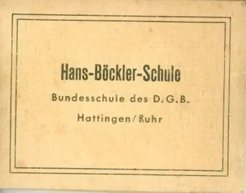 10 alte Fotos Hattingen an der Ruhr, Hans Böckler Schule, im passenden Heft, diverse Ansichten