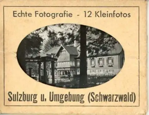 12 alte Fotos Sulzburg im Schwarzwald, im passenden Heft, diverse Ansichten